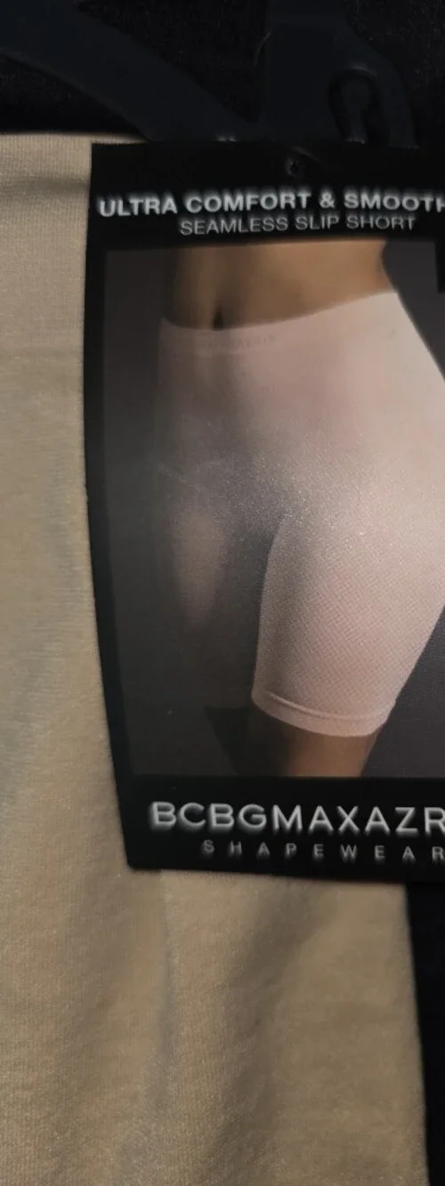 BCBGMaxAzria Seamless Slip Shorts 2 Pack Beige & Black Sz 2X Everyday Layering